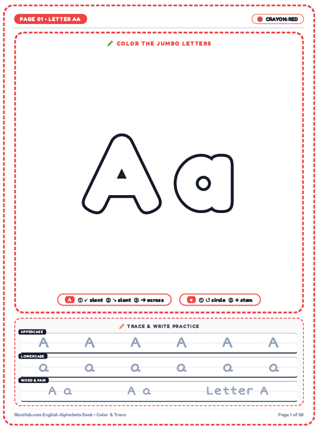 English Alphabets Book (A to Z) First Letter Screenshot
