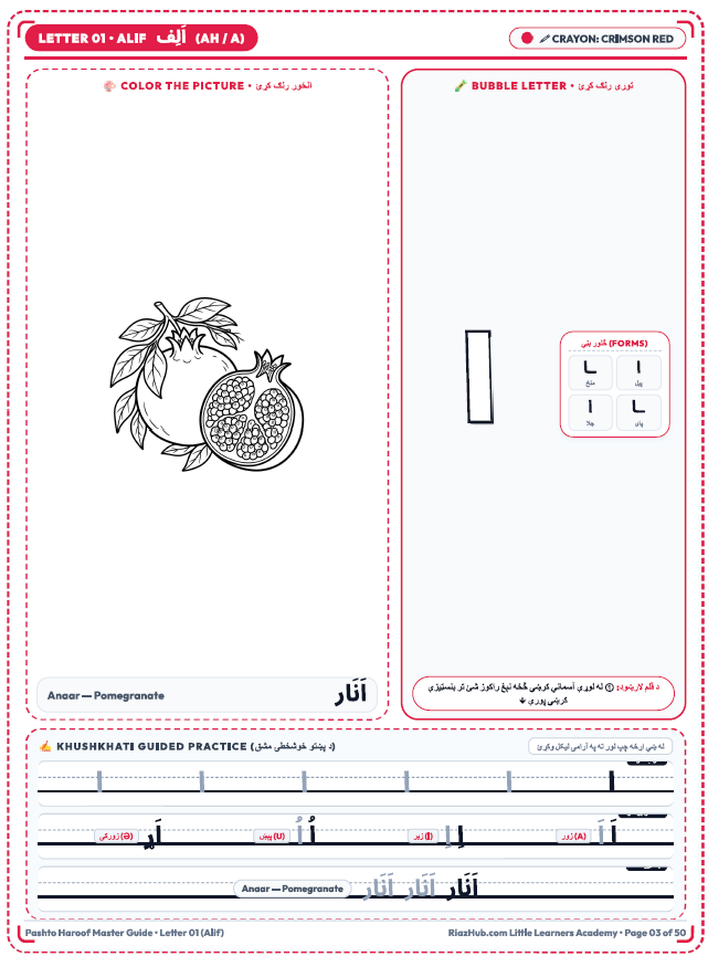Pashto Haroof Master Guide د پښتو الفبا Screenshot