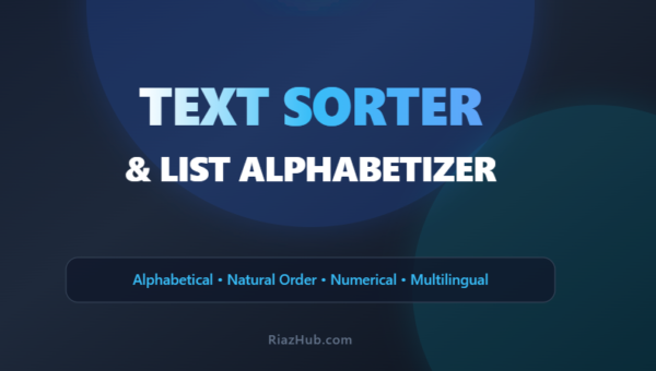 Text Sorter & List Alphabetizer