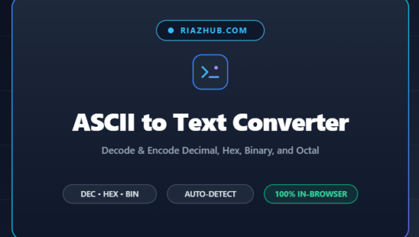 ASCII to Text Converter