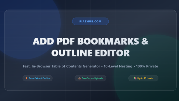 Add PDF Bookmarks & Outline Editor