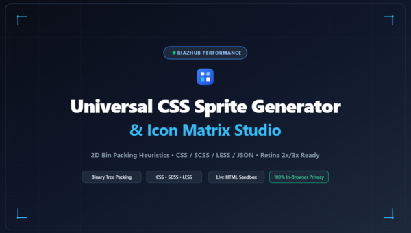 CSS Sprite Sheet Generator & Icon Matrix Studio