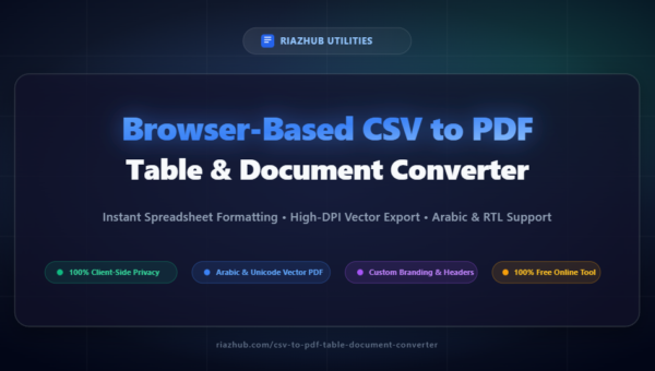 CSV to PDF Table & Document Converter