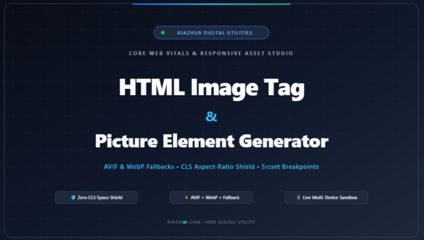 HTML Image Tag & Responsive Picture Element Generator