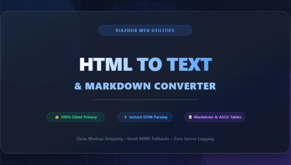 HTML to Text & Markdown Converter