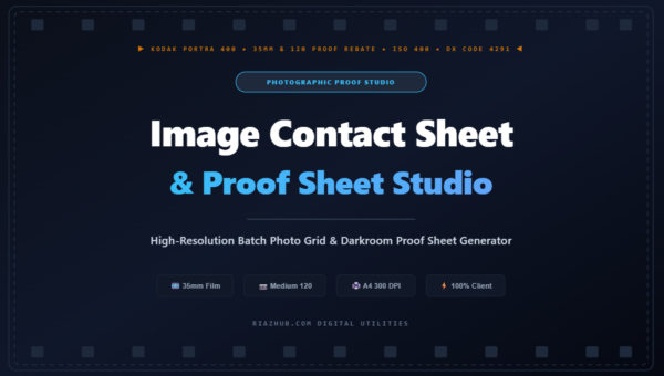 Image Contact Sheet & Photographic Proof Sheet