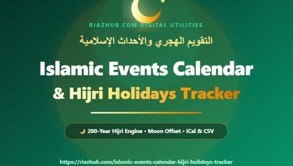 Islamic Events Calendar & Hijri Holidays Tracker
