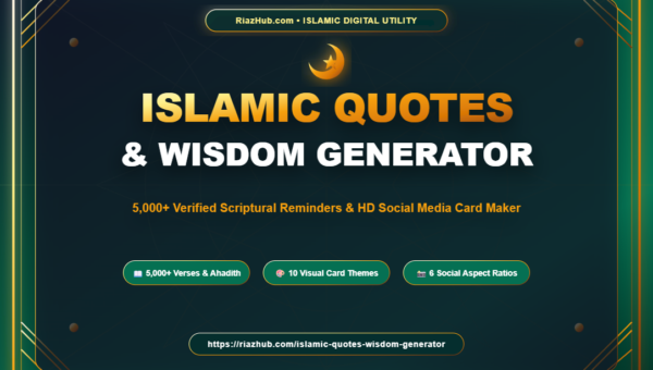 Islamic Quotes & Wisdom Generator