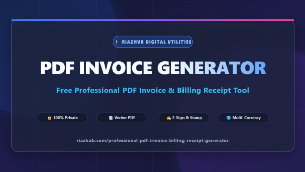Professional PDF Invoice & Billing Receipt Generator