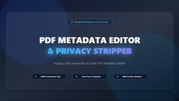PDF Metadata Editor & Privacy Stripper