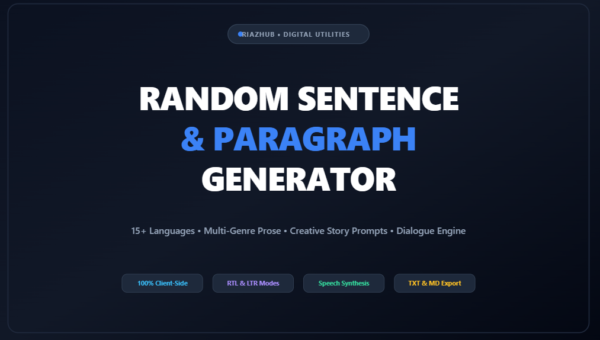 Random Sentence & Paragraph Generator