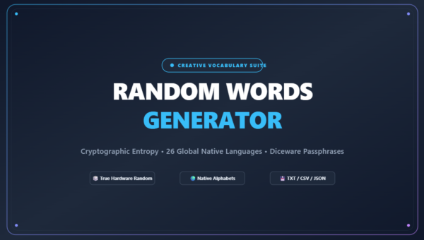 Random Words Generator & Creative Vocabulary Suite