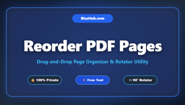 Reorder PDF Pages
