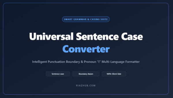 Sentence Case Converter & Grammar Capitalization Suite