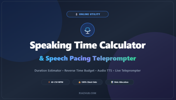 Speaking Time Calculator & Speech Pacing Teleprompter