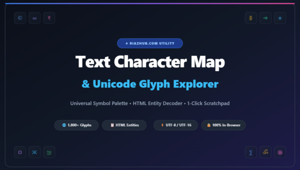 Text Character Map & Unicode Glyph Explorer