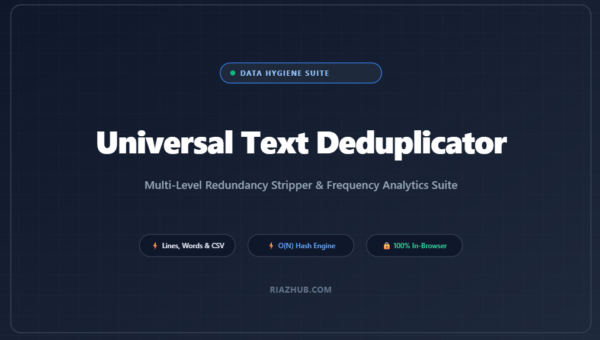 Text Deduplicator & Multi-Level Redundancy Stripper