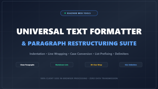 Text Formatter & Paragraph Restructuring Suite