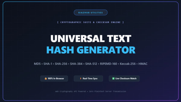 Text Hash Generator & Cryptographic Digest Suite