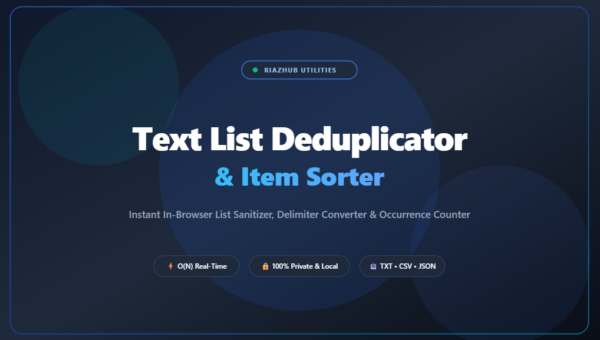 Text List Deduplicator & Item Sorter