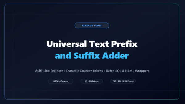 Text Prefix and Suffix Adder