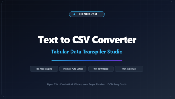 Text to CSV Converter & Tabular Data Transpiler