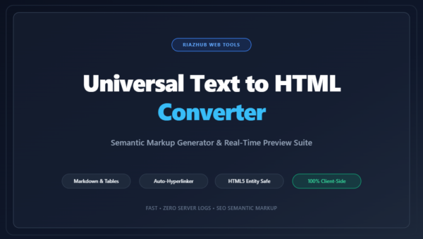 Text to HTML Converter & Semantic Markup Generator