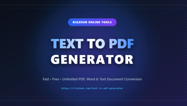 Text to PDF Generator