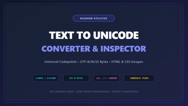 Text to Unicode Converter & Character Codepoint Inspector