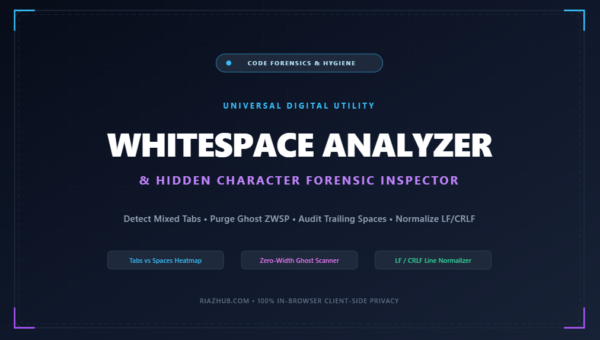 Whitespace Analyzer & Hidden Character Forensic Inspector