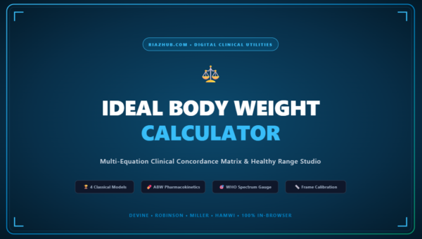 Ideal Body Weight (IBW) Calculator & Clinical Concordance Matrix