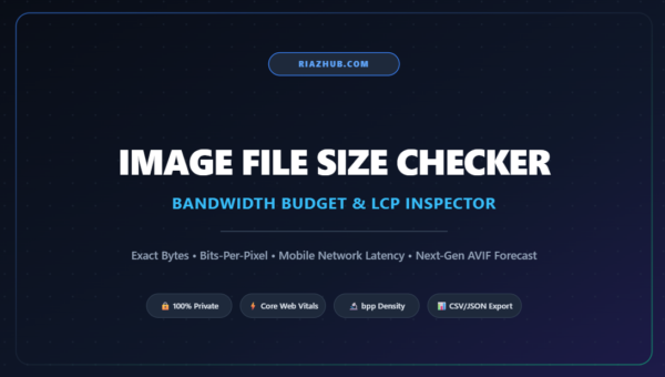Image File Size Checker & Bandwidth Budget Inspector