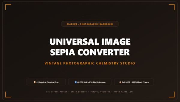 Image Sepia Converter & Vintage Photographic Chemistry