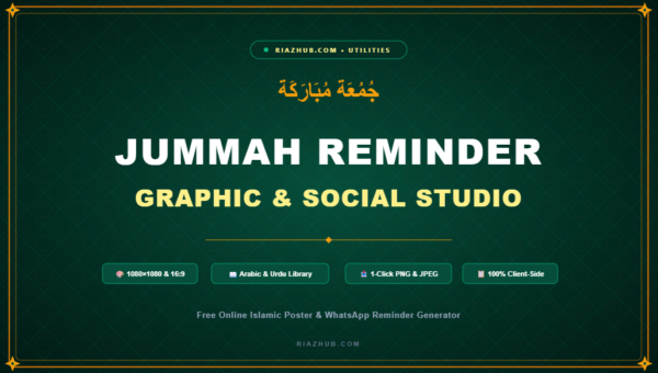 Jummah Reminder & Social Post Graphic Studio