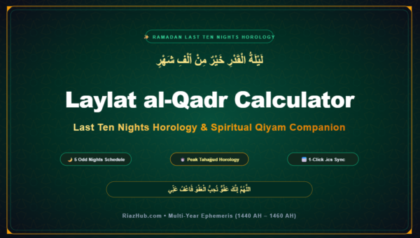 Laylat al-Qadr Calculator, Last Ten Nights Horology & Spiritual Qiyam Companion