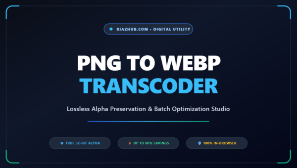 PNG to WebP Transcoder & Lossless Alpha Preservation