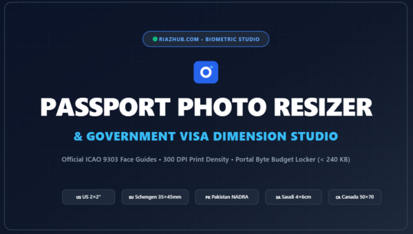Passport Photo Resizer & Government Visa Dimension
