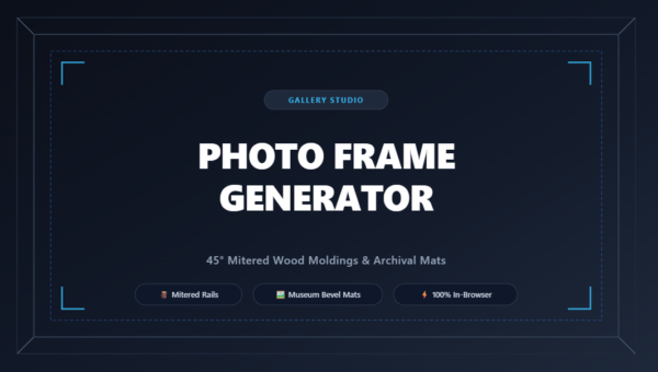 Photo Frame Generator & Gallery Framing