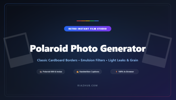 Polaroid Photo Generator & Instant Film Studio