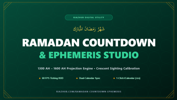 Ramadan Countdown & Ephemeris