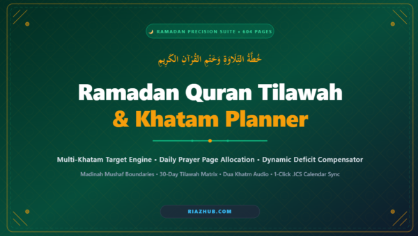 Ramadan Quran Tilawah & Khatam Planner