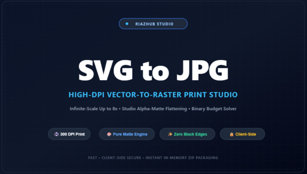 SVG to JPG Vector-to-Raster Transcoder & High-DPI Print