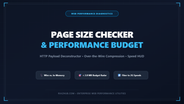 Web Page Size Checker & Performance Budget