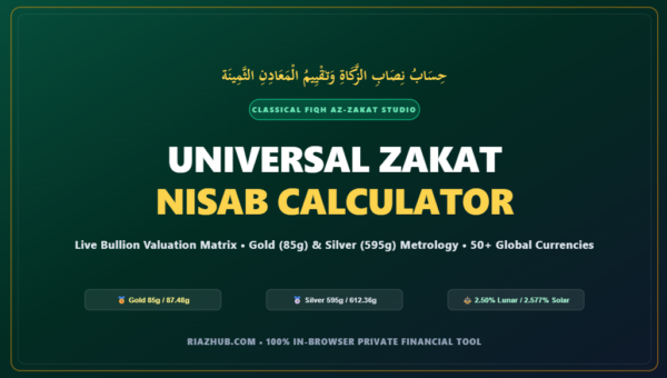 Zakat Nisab Calculator & Bullion Valuation