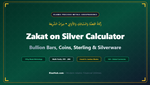 Zakat on Silver, Bullion & Silverware Calculator