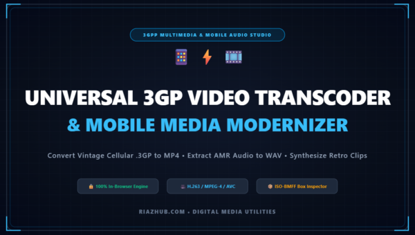 3GP Legacy Video Transcoder, Mobile Media Modernizer & Audio Extractor Studio