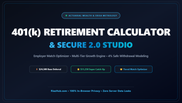 401(k) Retirement Calculator & SECURE 2.0 Studio