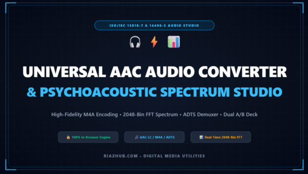 AAC Audio Converter, Bitstream Demuxer & Psychoacoustic Spectrum Studio
