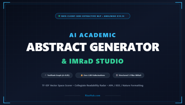 AI Academic Abstract Generator & IMRaD Studio