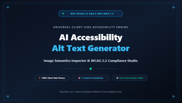 AI Accessibility Alt Text Generator, Image Semantics Inspector & WCAG 2.2 Compliance Studio
